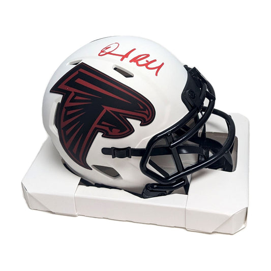 Desmond Ridder Autographed Falcons Lunar Mini Helmet- BAS