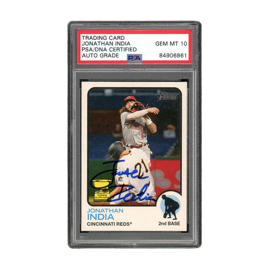 Jonathan India Autographed 2021 Topps (131) Gem Mint 10 Auto - PSA