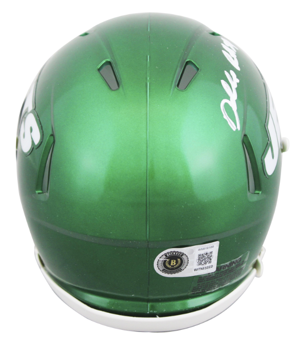 Darrelle Revis Signed Jets Throwback 2019-23 Mini Football Helmet - Beckett