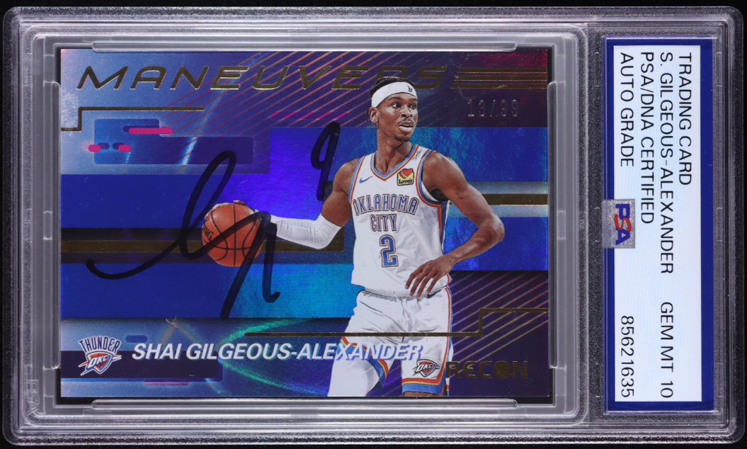 Shai Gilgeous-Alexander Signed 2020-21 Recon Maneuvers Blue /99 PSA Auto 10