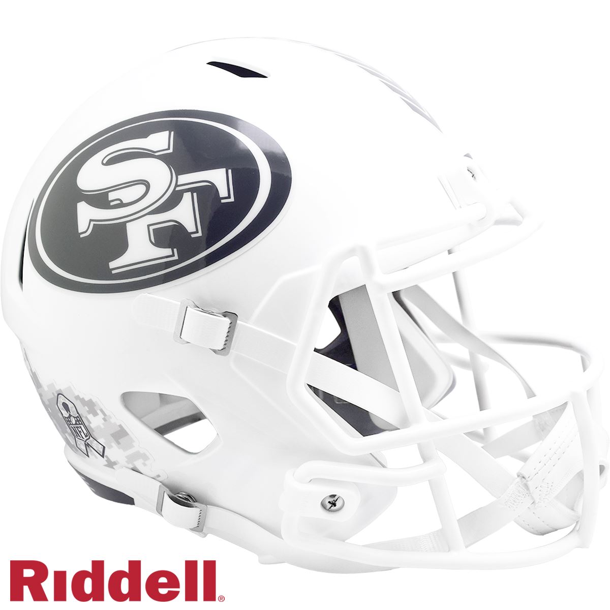 San Francisco 49ers 2024 Salute to Service Riddell Speed Mini Football Helmet