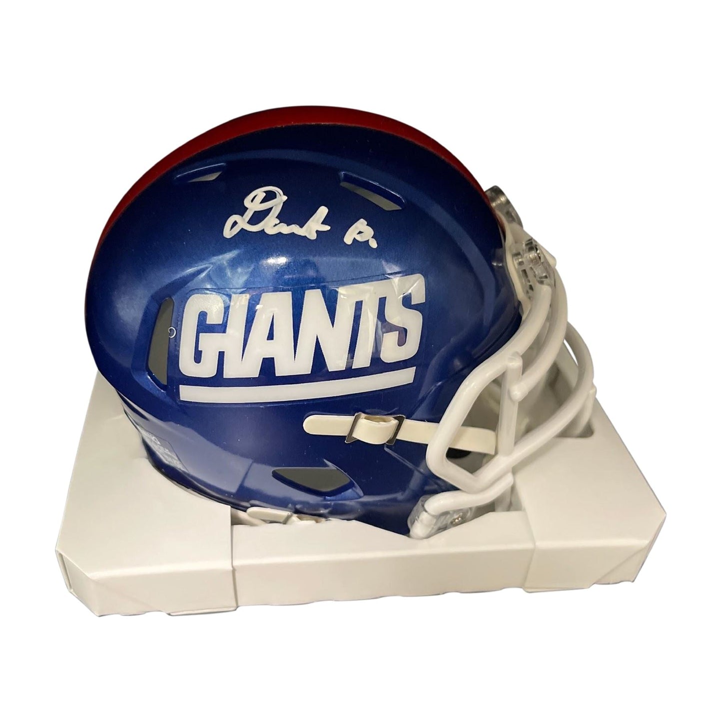 Deonte Banks Autographed Color Rush Mini Helmet - Beckett Auth