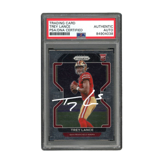 Trey Lance Autographed 2021 Panini Prizm (333) PSA Authentic Auto