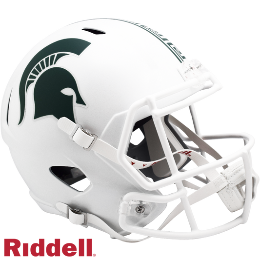 Michigan State Spartans White F/S Replica Football Helmet