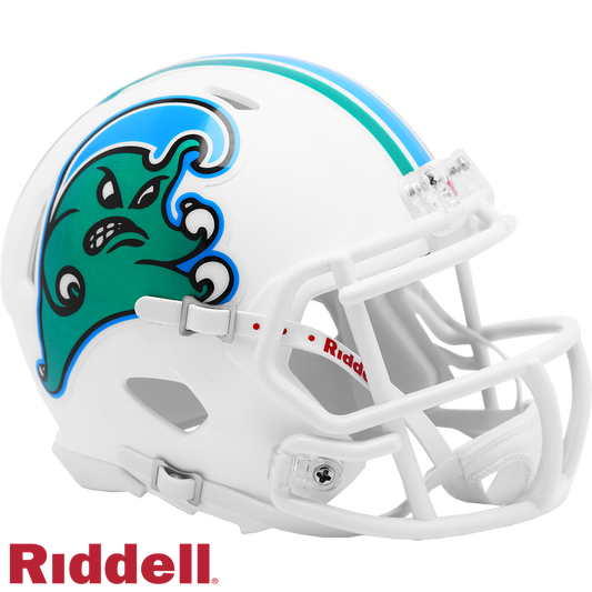 Tulane Angry Wave Speed Mini Football Helmet