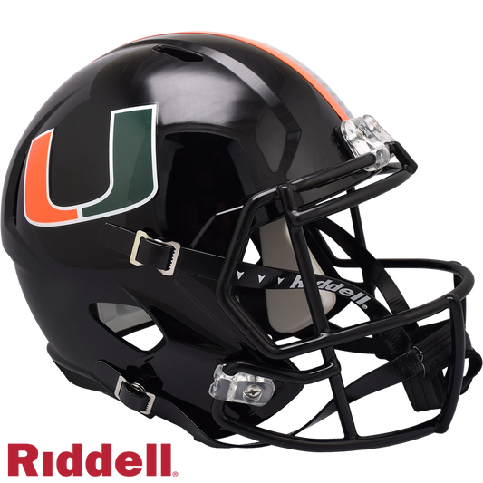 Miami Hurricanes Nights Alt Speed F/S Replica Football Helmet