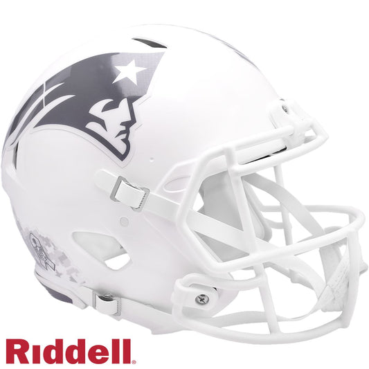 New England Patriots 2024 Salute to Service Riddell Speed Authentic Football Helmet