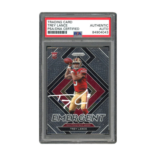 Trey Lance Autographed 2021 Panini Prizm (E-3) - PSA Authentic Auto