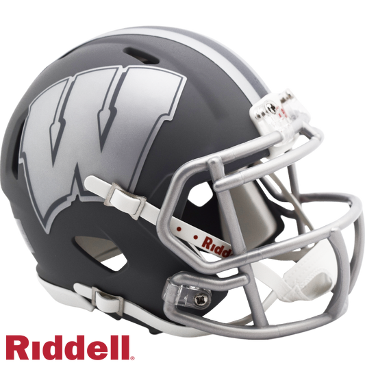 Wisconsin Badgers Slate Mini Football Helmet