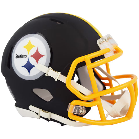 Pittsburgh Steelers Flat Black Collection Mini Football Helmet