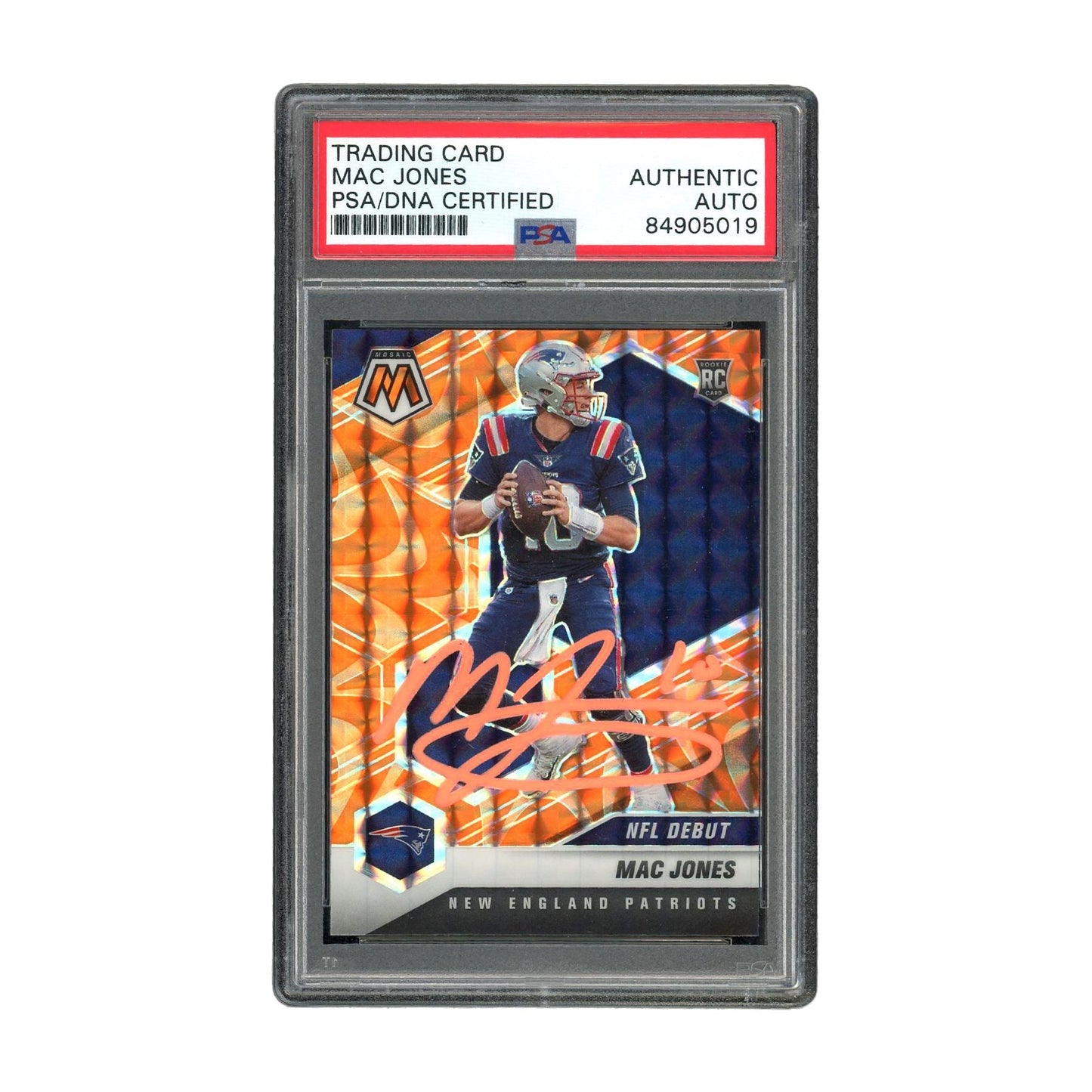 Mac Jones Autographed 2021 Panini Mosaic (245) - PSA Authentic Auto