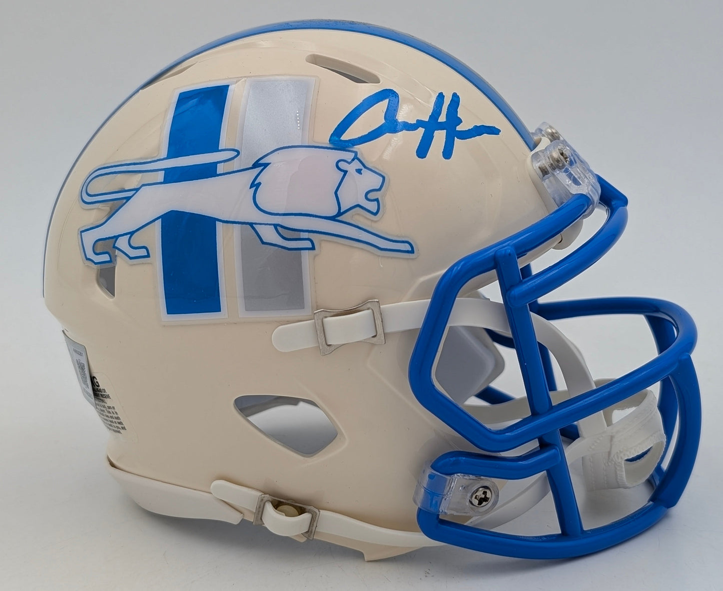 Aidan Hutchinson Signed Detroit Lions Retro Series Mini Football Helmet - Beckett