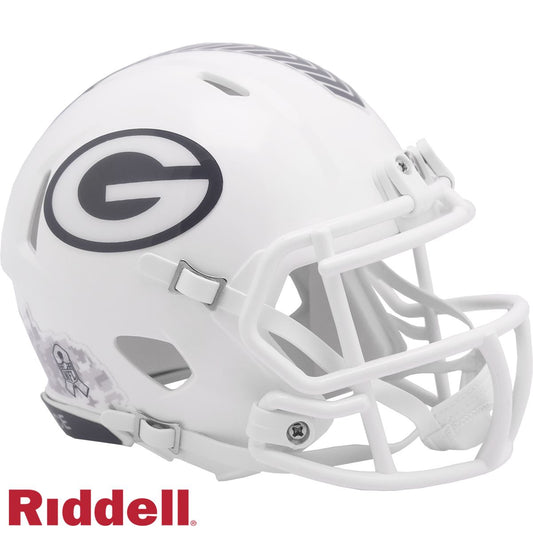 Green Bay Packers 2024 Salute to Service Riddell Speed Mini Football Helmet