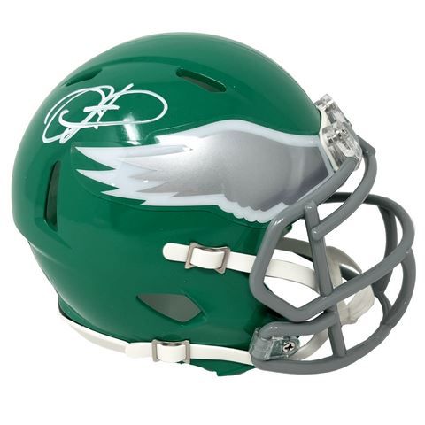 Jalen Hurts Autographed Eagles Kelly Green Mini Helmet - Beckett Auth