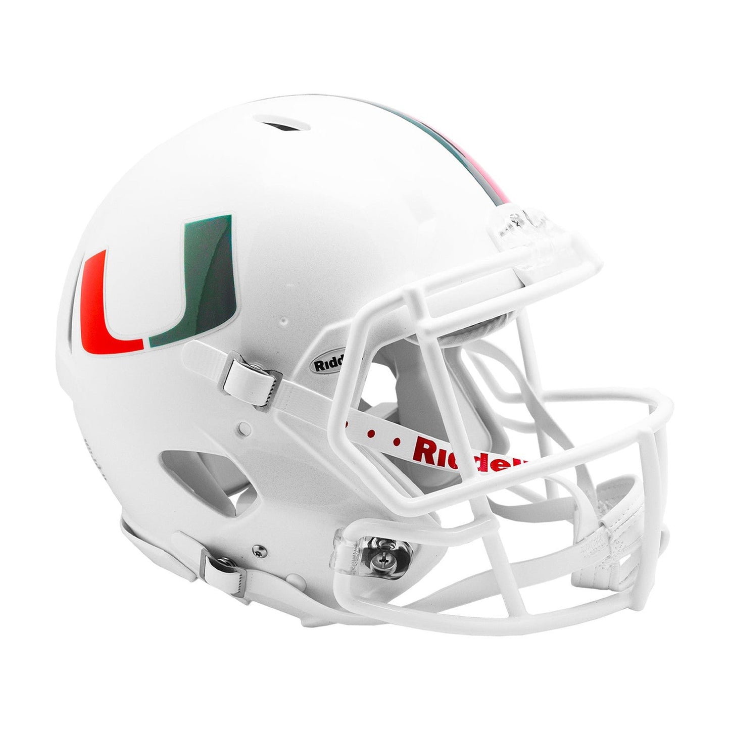 Miami Hurricanes Metallic F/S Authentic Football Helmet