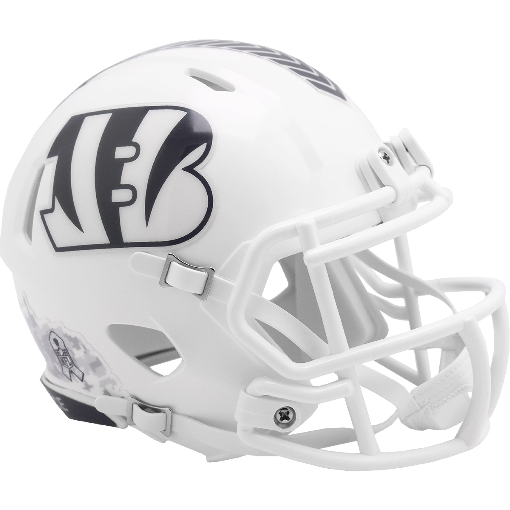 cincinnati mini football helmet Cincinnati Bengals 2024 Salute to Service Riddell Speed Mini Football Helmet