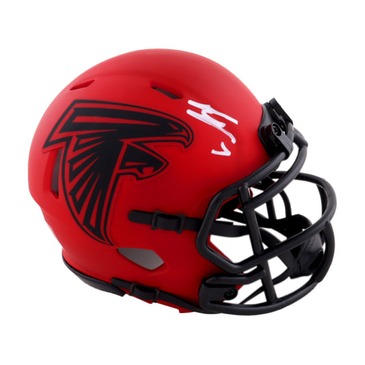 Bijan Robinson Autographed Rave Mini Helmet - Beckett