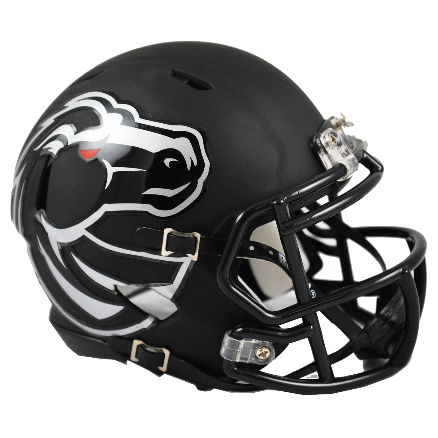 Boise State Broncos Matte Black Mini Football Helmet #8059374