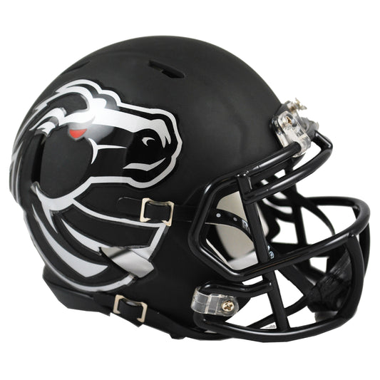Boise State Broncos Matte Black Mini Football Helmet #8059374