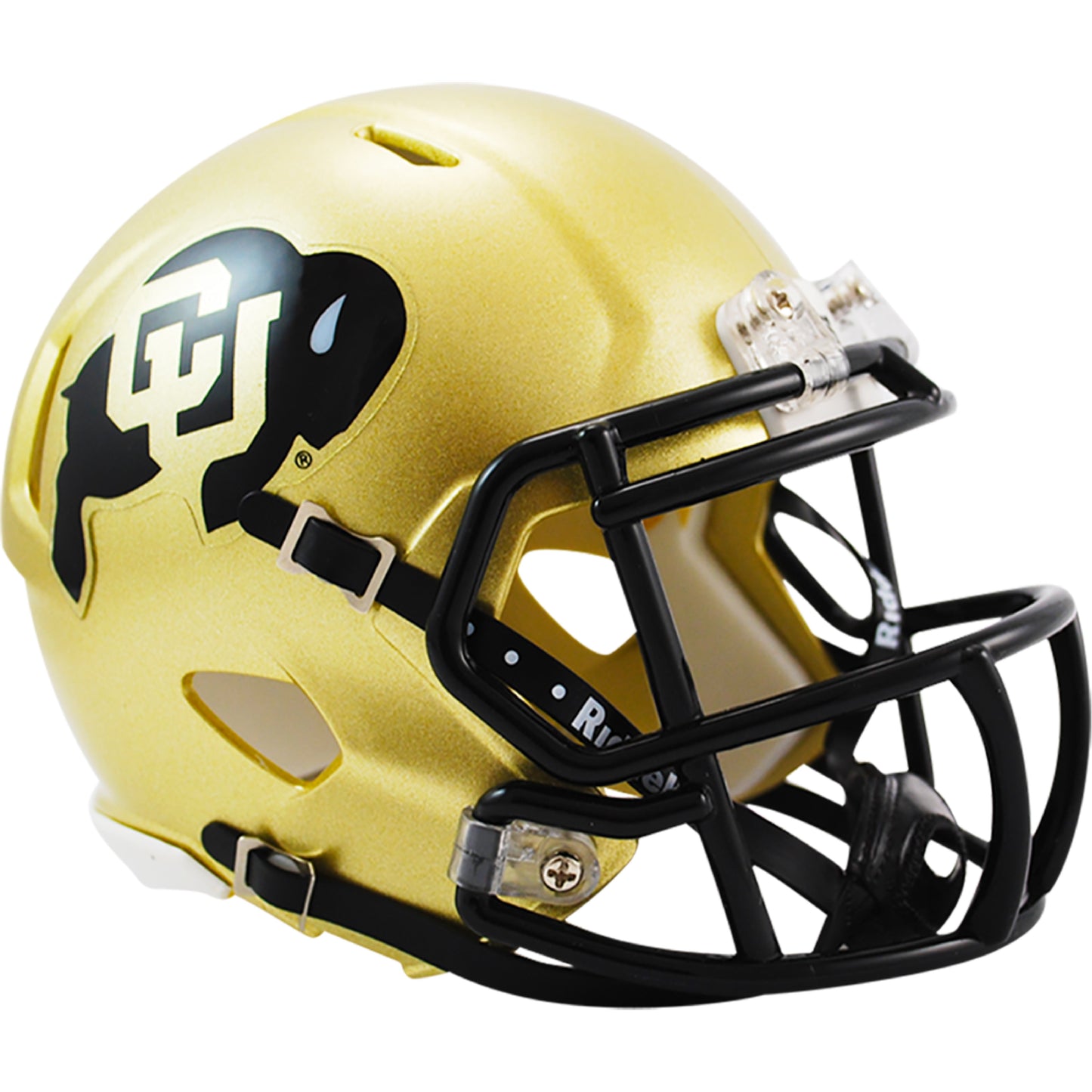 Colorado Buffaloes Gold Shell Riddell Speed Mini Football Helmet-#3002042