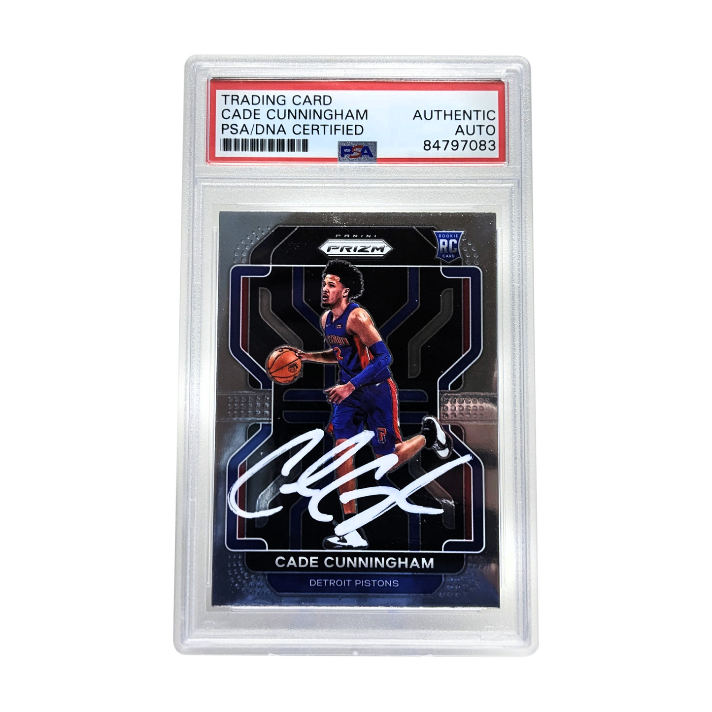 Cade Cunningham 2021-22 Panini Prizm Autographed Card PSA Authentic Auto