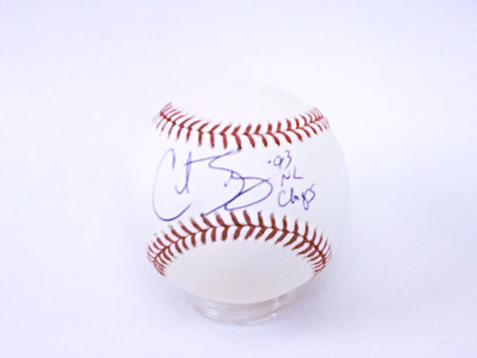 Curt Schilling Philadelphia Phillies Autographed OMLB Inscribed "93 NL Champs"