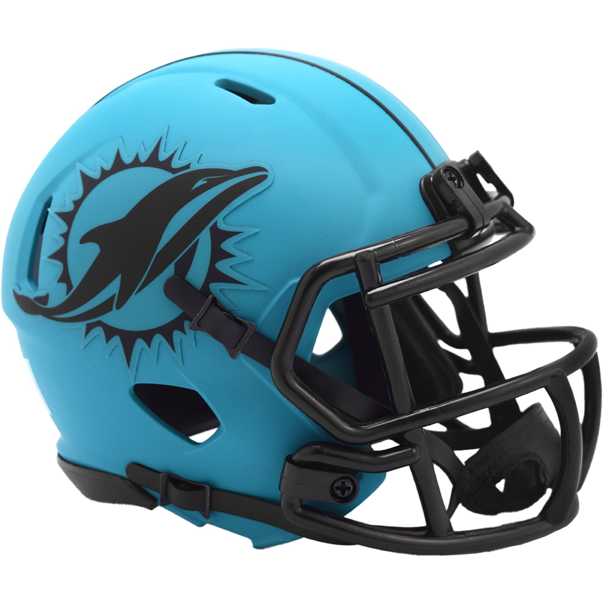 blue mini football helmet Miami Dolphins RAVE Speed Mini Football Helmet