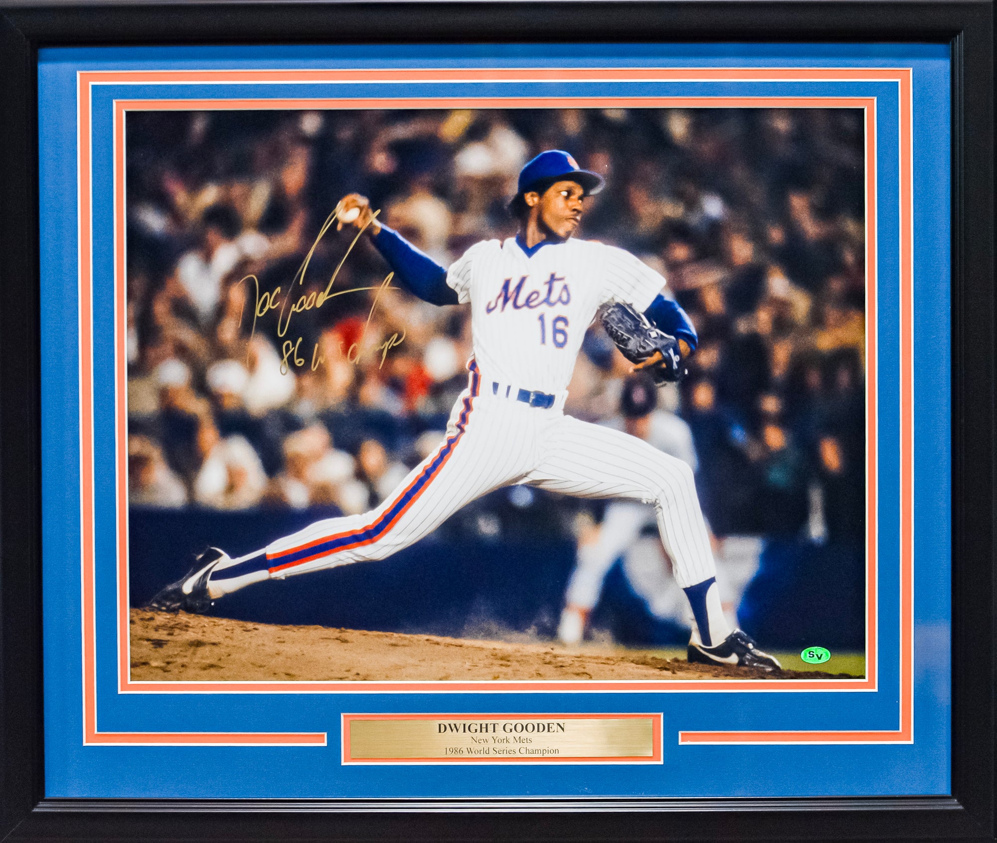 Dwight Gooden New York Mets Autographed 16x20 "86 WS Champs" Photo