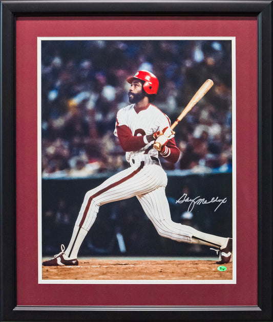 Garry Maddox Philadelphia Phillies Autographed Photo Framed