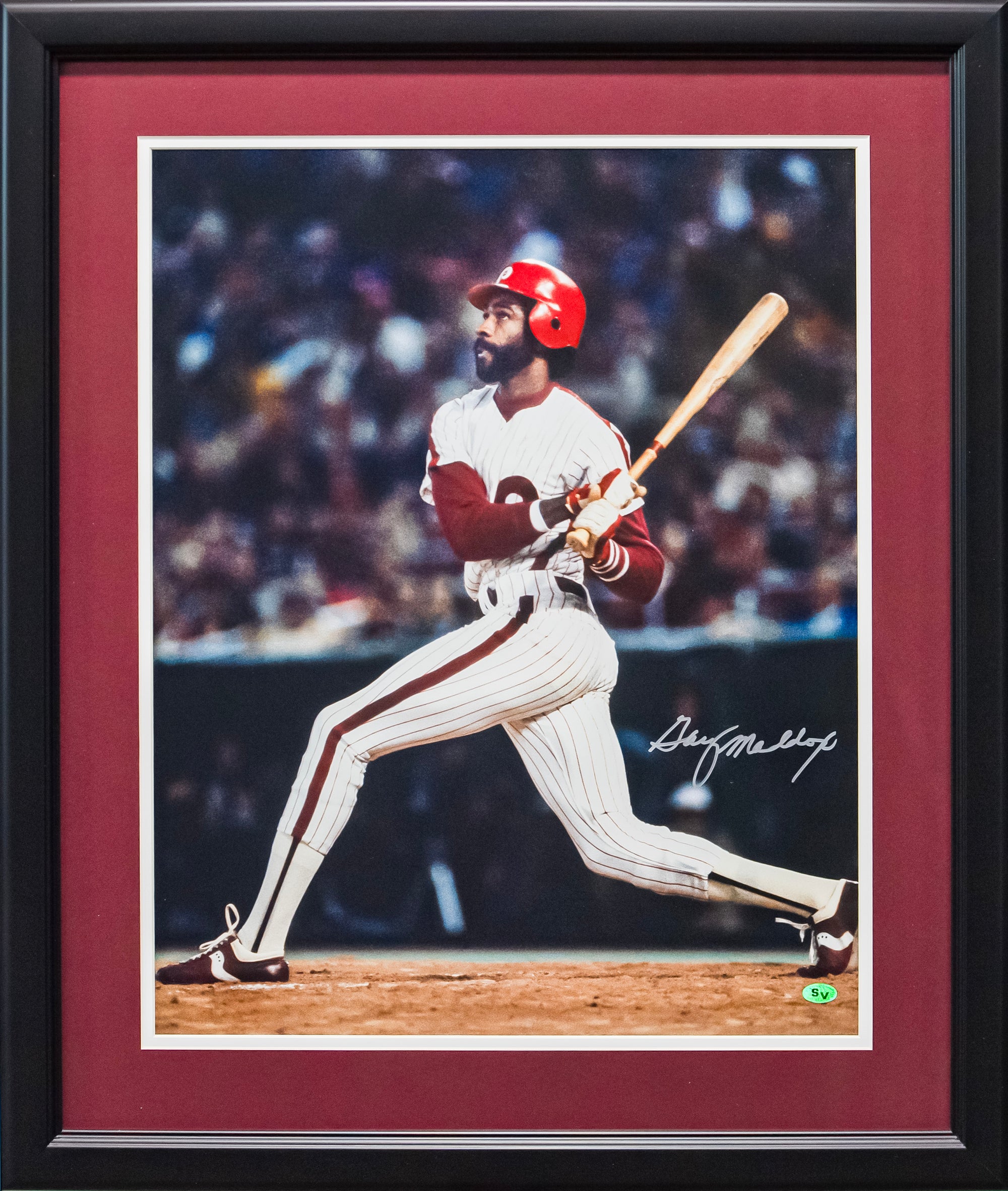 Garry Maddox Philadelphia Phillies Autographed Photo Framed