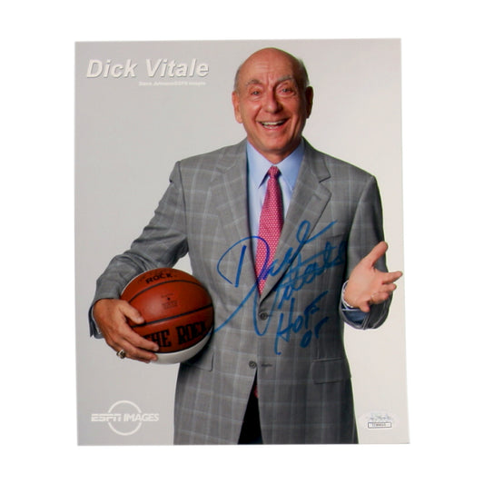 Dick Vitale Signed 8x10 Photo Inscribed "HOF 08" - JSA