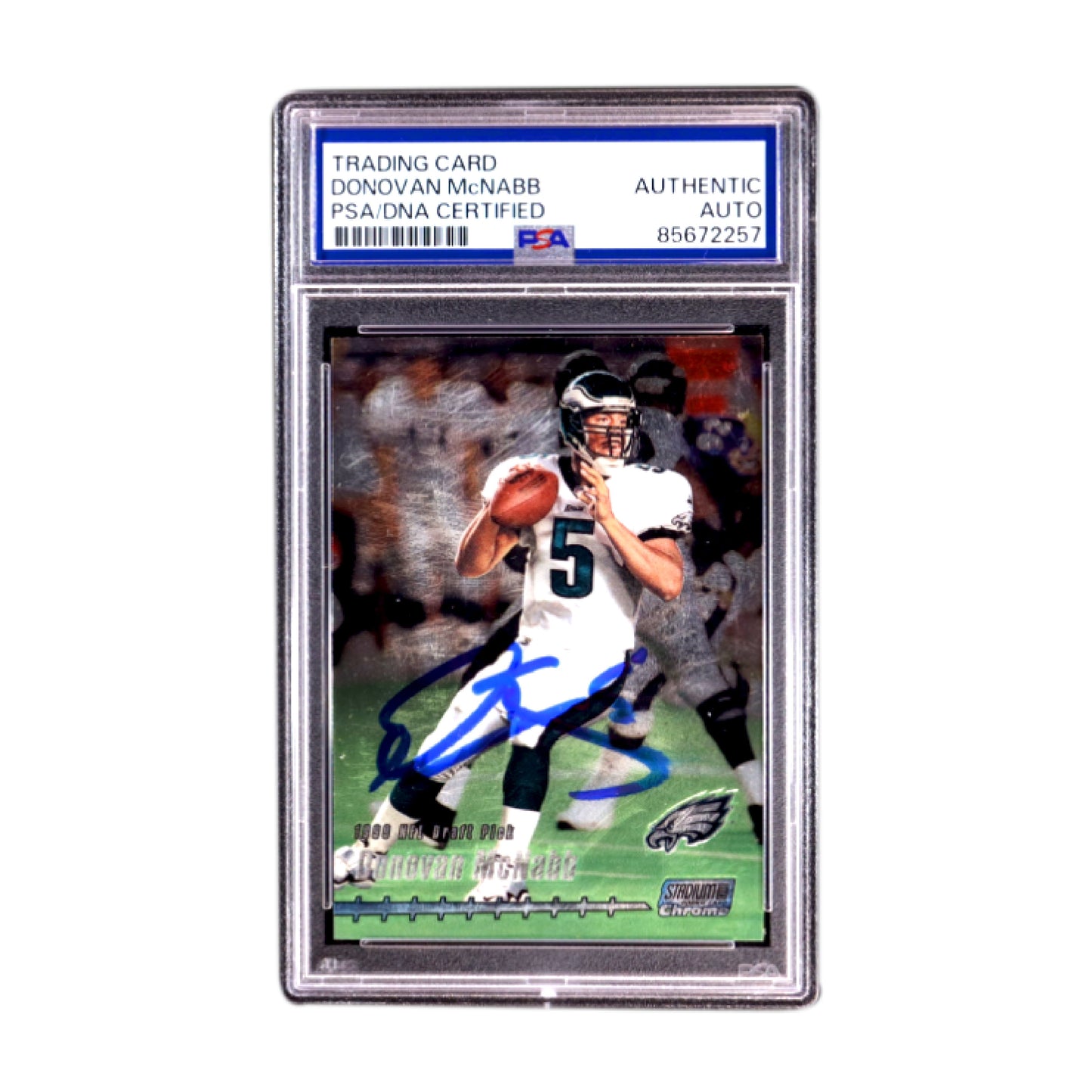 Donovan McNabb Signed 1999 Topps Stadium Club Chrome #133 RC PSA Auto