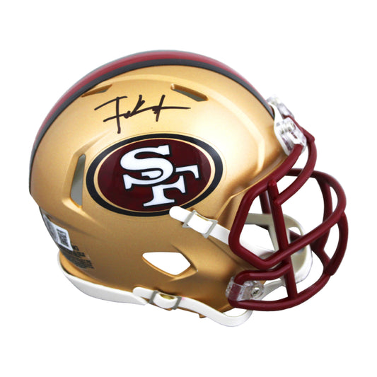 Frank Gore Signed 49ers Throwback 1996-2008 Mini Helmet - Beckett