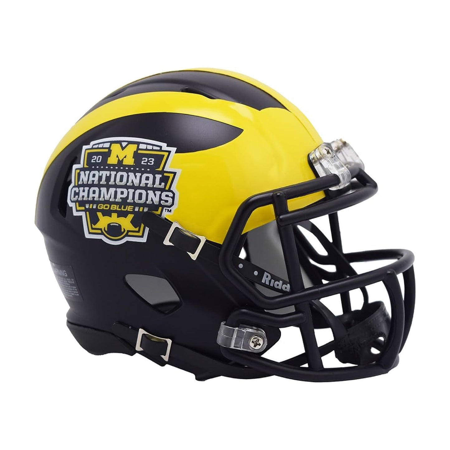 Michigan Wolverines National Champs Riddell Speed Mini Football Helmet