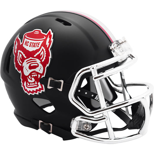 North Carolina State Riddell Speed Black Howl Mini Football Helmet