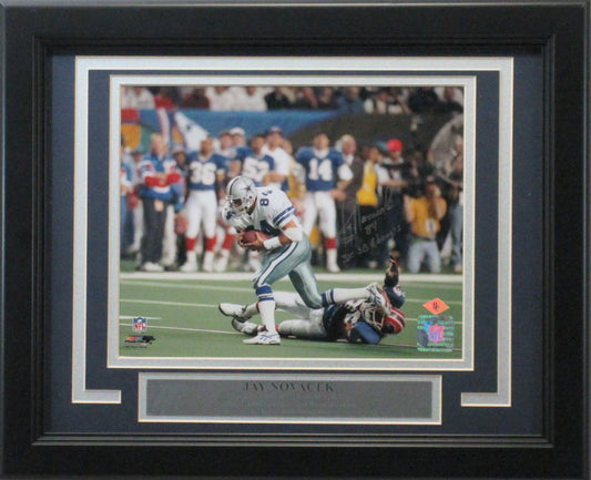 Jay Novacek Dallas Cowboys Autographed 8x10 Super Bowl Photo Framed