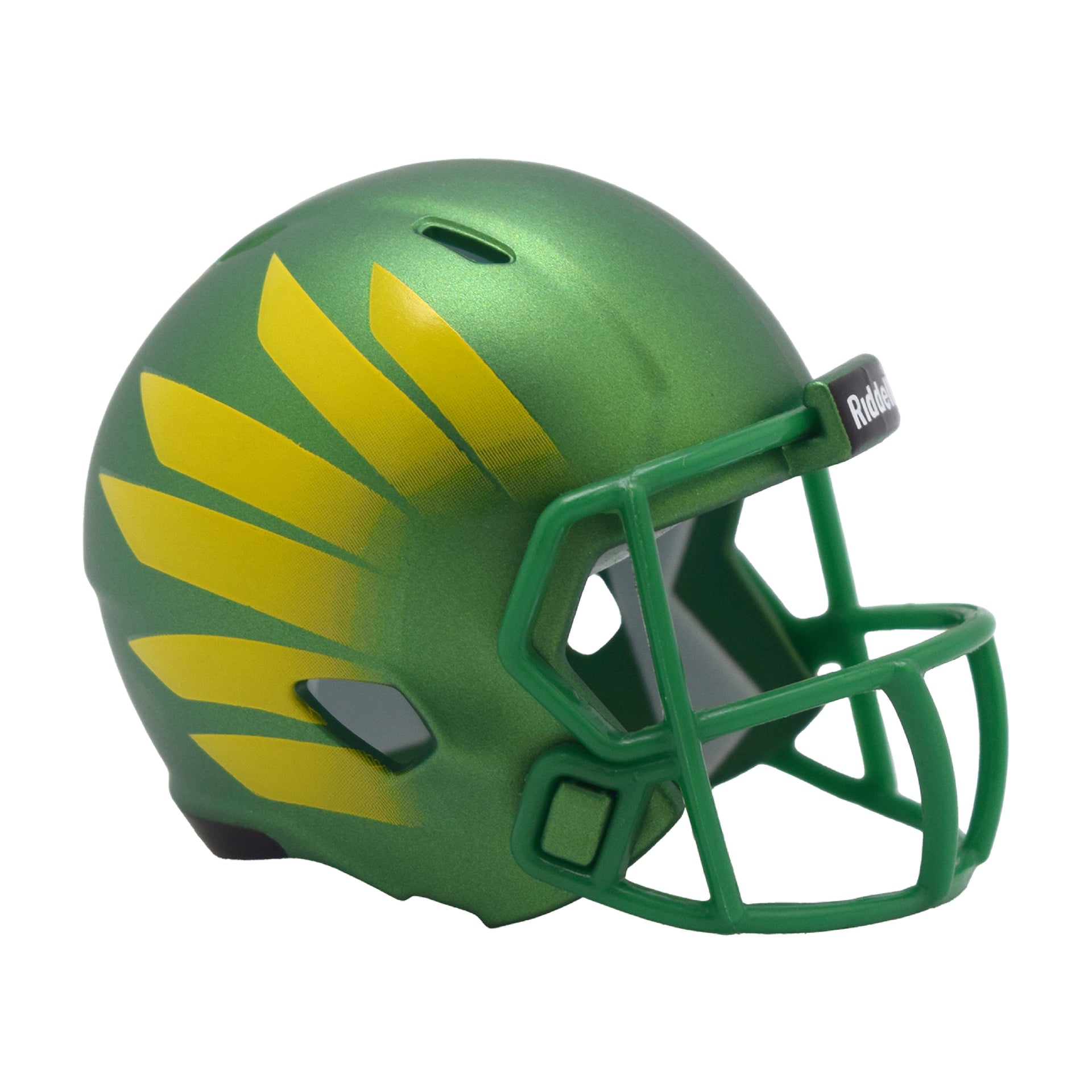 all oregon football helmets Ducks Riddell SpeedFlex Helmet US Flag and other decals purchased at the time of helmet are not applied to helmet by Green Gridiron so you can affix them where you want Riddell NCAA Oregon Ducks Helmet