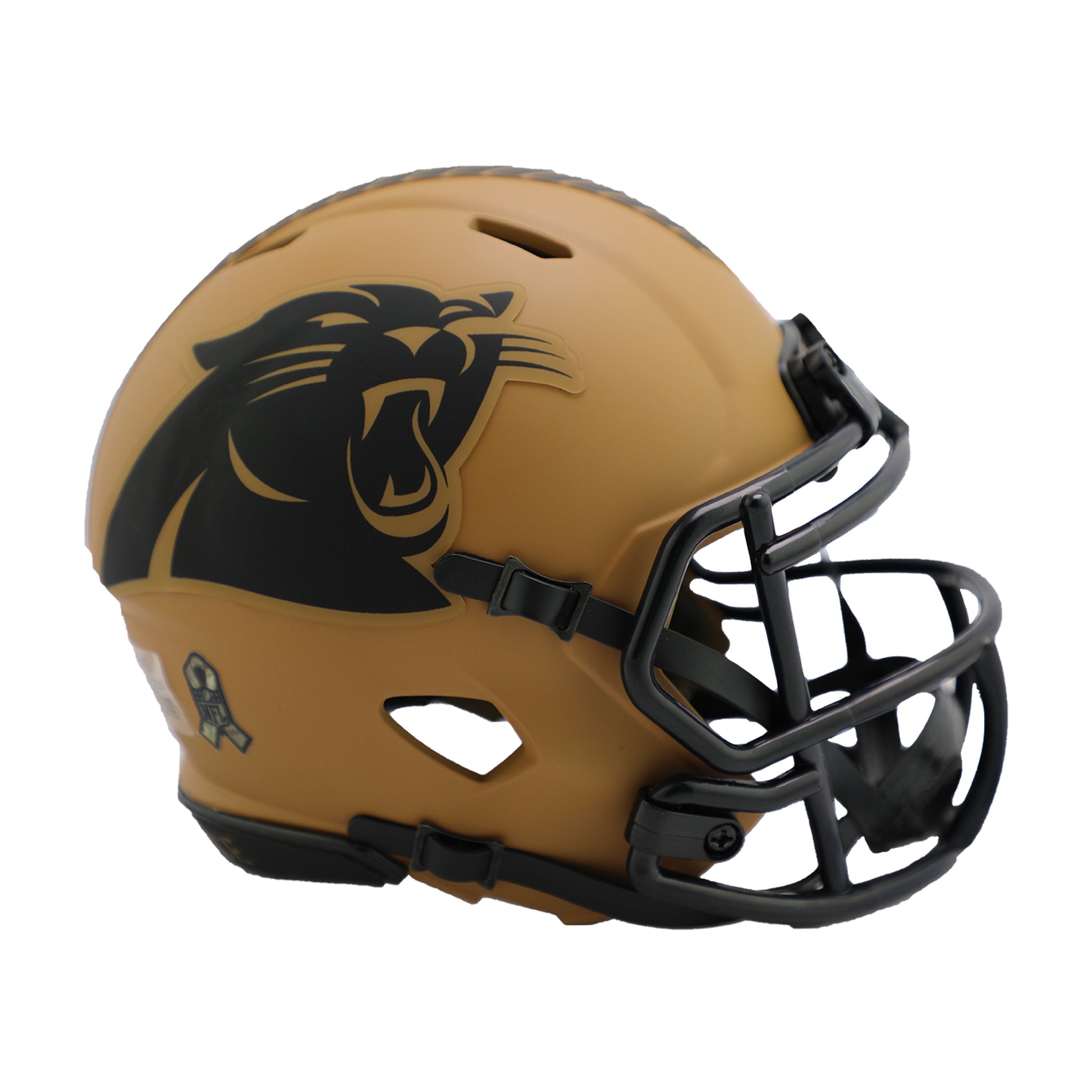 carolina panthers mini football helmet with case Carolina Panthers 2023 Salute to Service Riddell Speed Mini Football Helmet