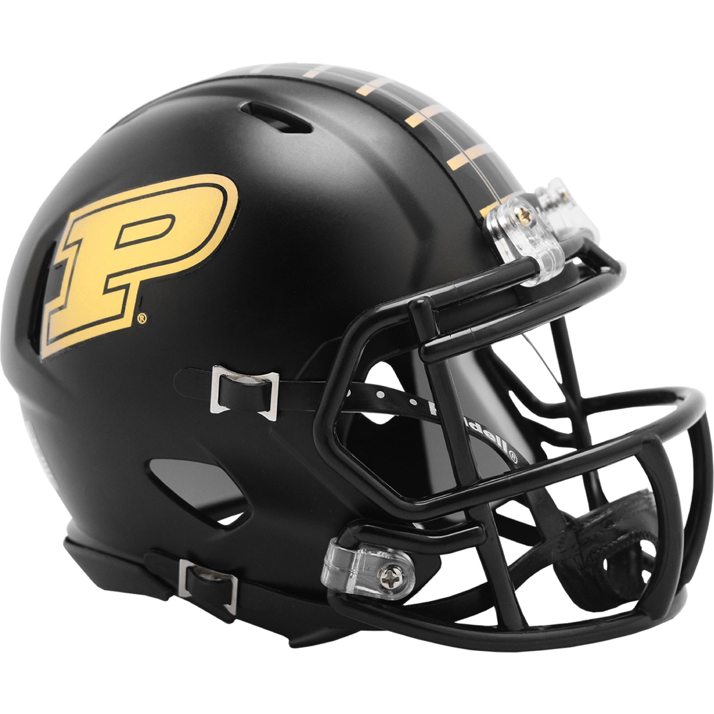 Purdue Boilermakers Matte Black Speed Mini Football Helmet #8059350