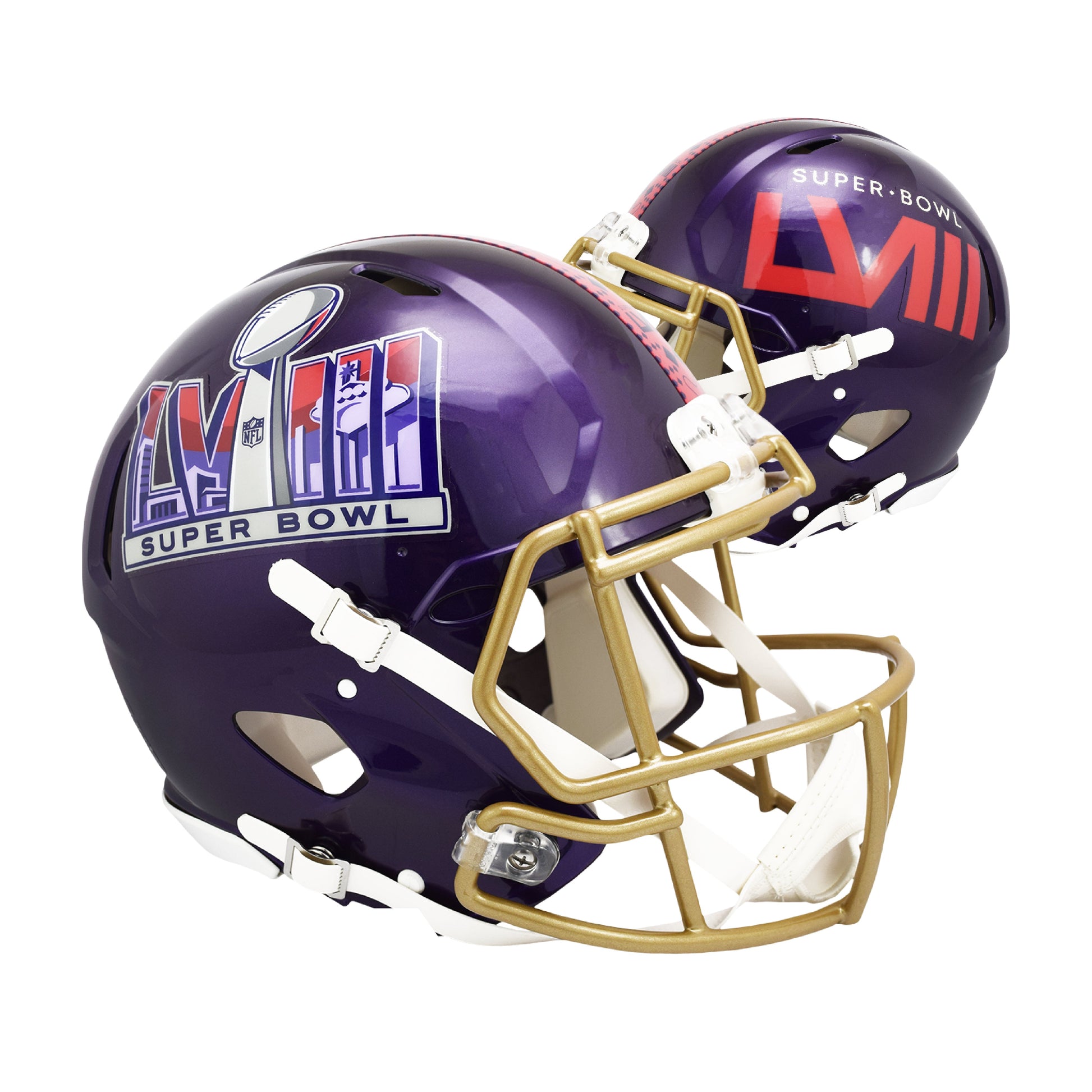 chrome riddell football helmet Super Bowl 58 Champs Riddell Speed Full-Size Authentic Football Helmet – Sports Vault Shop