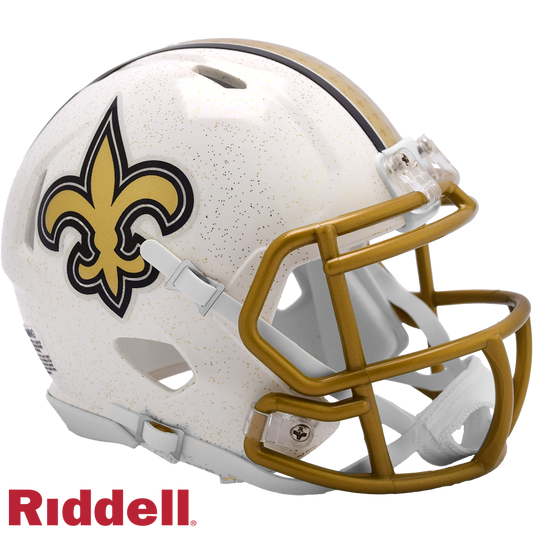 New Orleans Saints Riddell On Field Alternative 2025 Speed Mini Helmet NFL