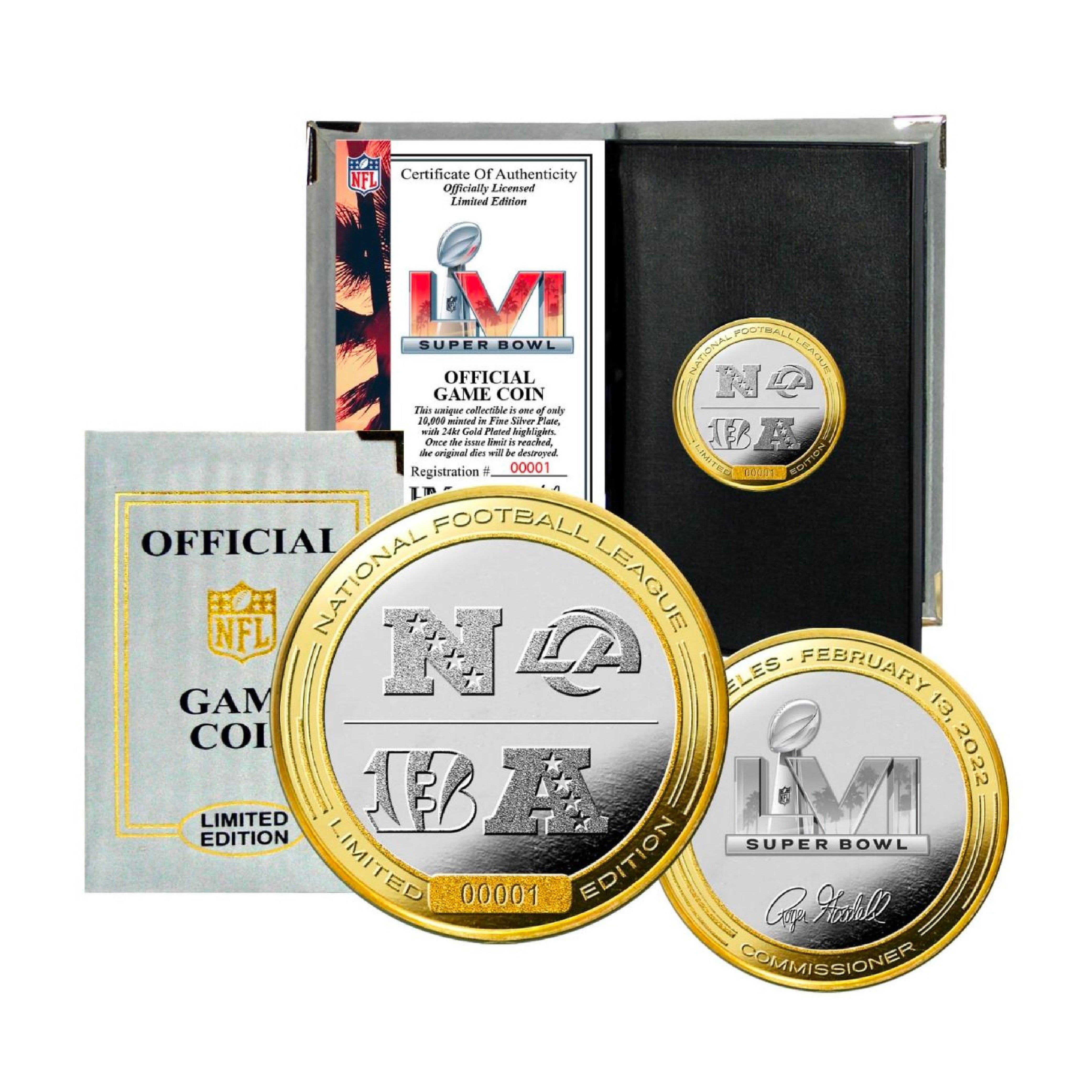 Super Bowl 56 Bengals vs Rams 2-Tone Flipping Coin – Sports Vault Shop