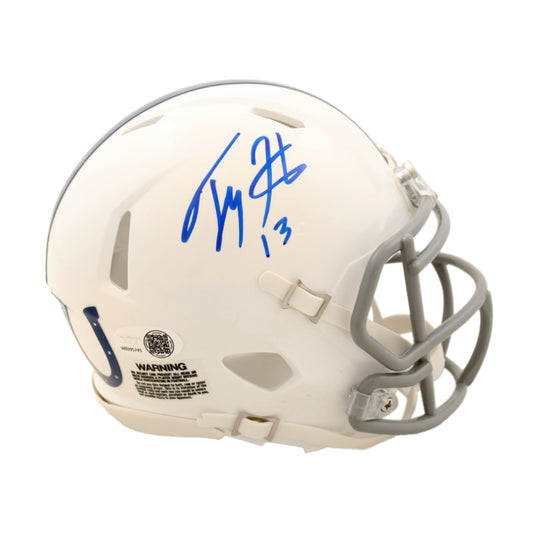 T.Y. Hilton Signed Indianapolis  Colts 1956 Throwback Mini Helmet - JSA