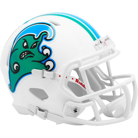 Tulane Angry Wave Riddell Speed Mini Helmet NCAA