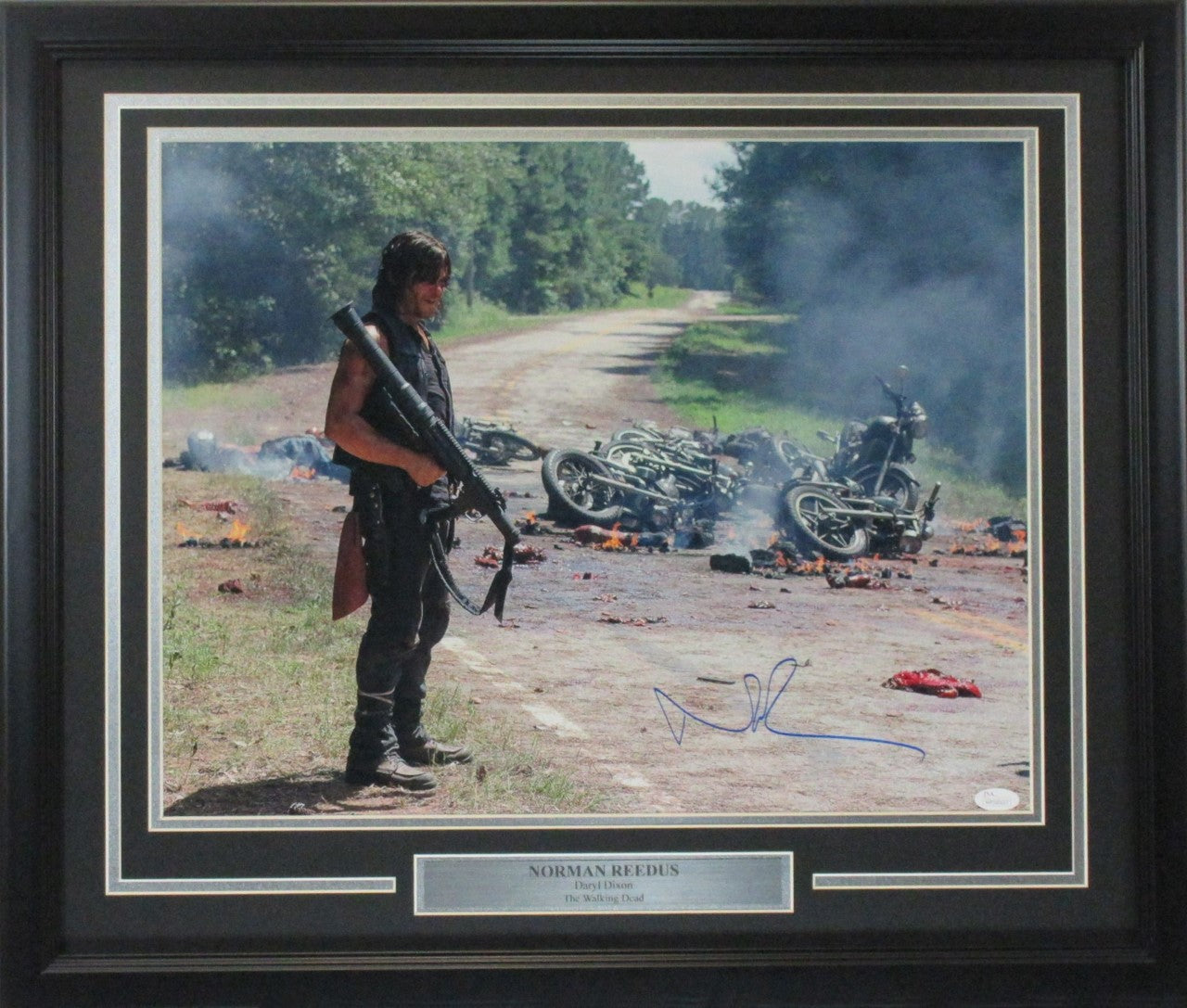 Norman Reedus Walking Dead Autographed 16x20 "Carnage" Photo Framed