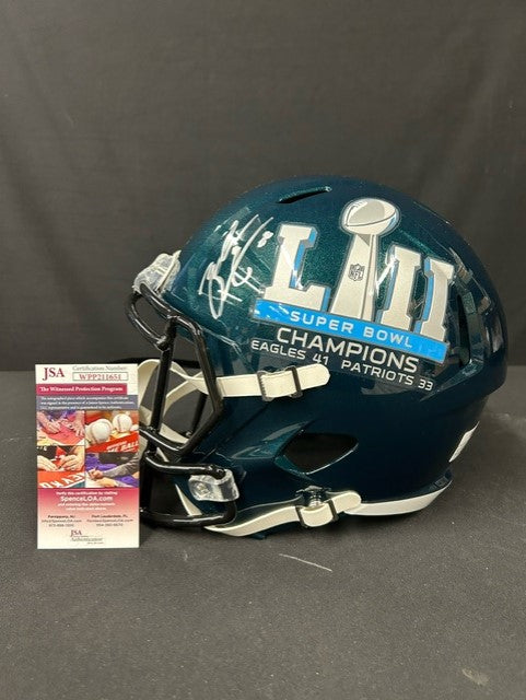 Zach Ertz Philadelphia Eagles Autographed SBLII Replica FS Helmet