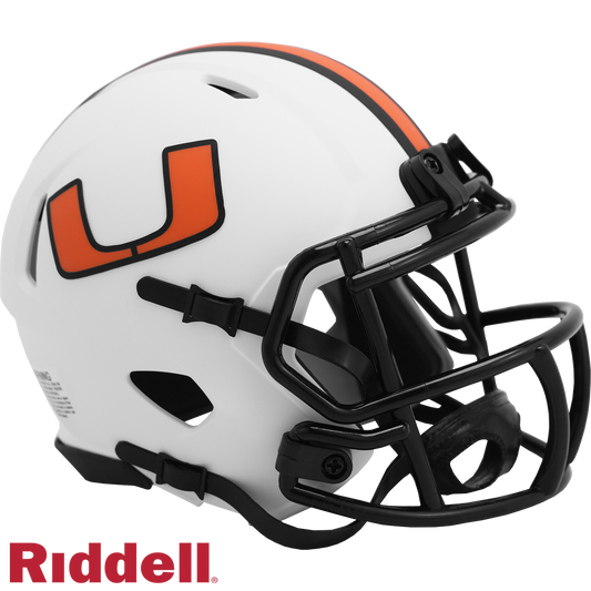 Miami Hurricanes Lunar Mini Football Helmet