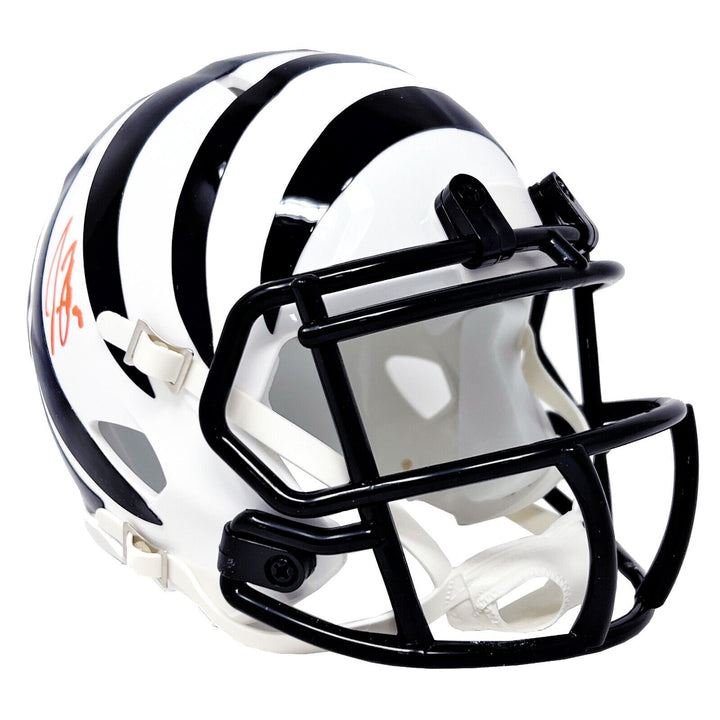 Joe Burrow Autographed Bengals Alt Mini Helmet - Fanatics Auth