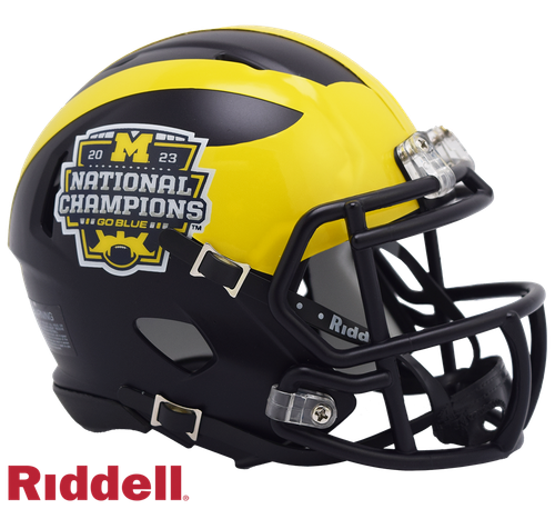 Michigan Wolverines National Champs Speed Mini Helmet