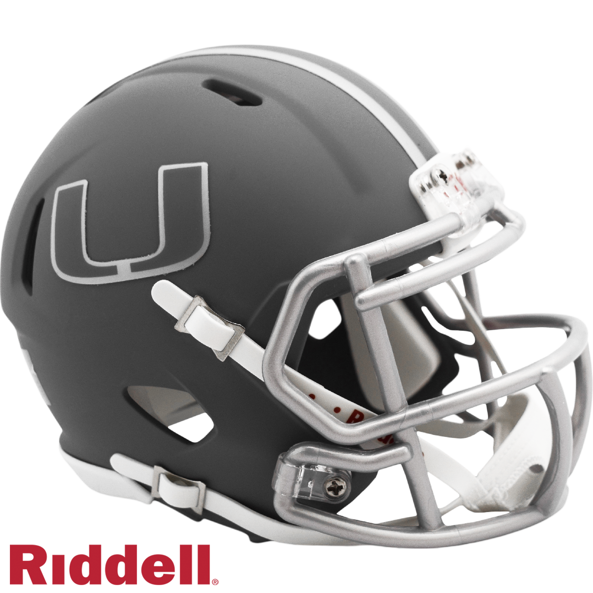 Miami Hurricanes Slate Mini Football Helmet #8058853